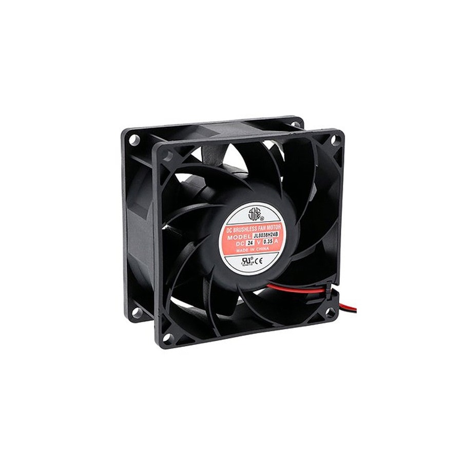 KTech JL8038H24B — 80x80x38mm · 24 VDC