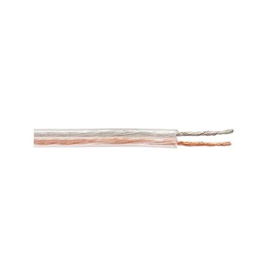 KTech Polarised Figure-8 Twin Speaker/Power Cable · 2X16 AWG — Mod. CS47 · Clear Jacket · Reel 500m