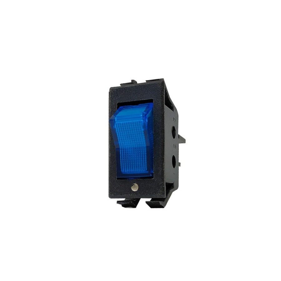 KTech Panel-Mount Rocker Switch — Illuminated Neon of 3 Pins · 15A 125V / 10A 250V · Blue