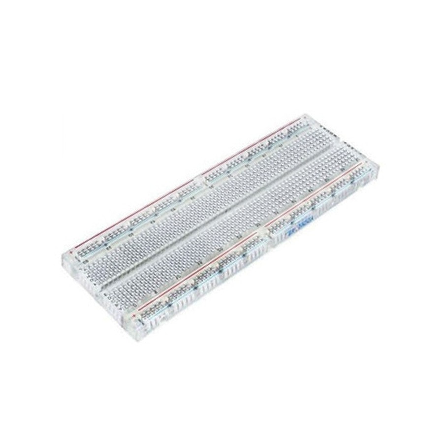 KTech 830-Tie-Point Clear Solderless Breadboard — 830 Tie-Points