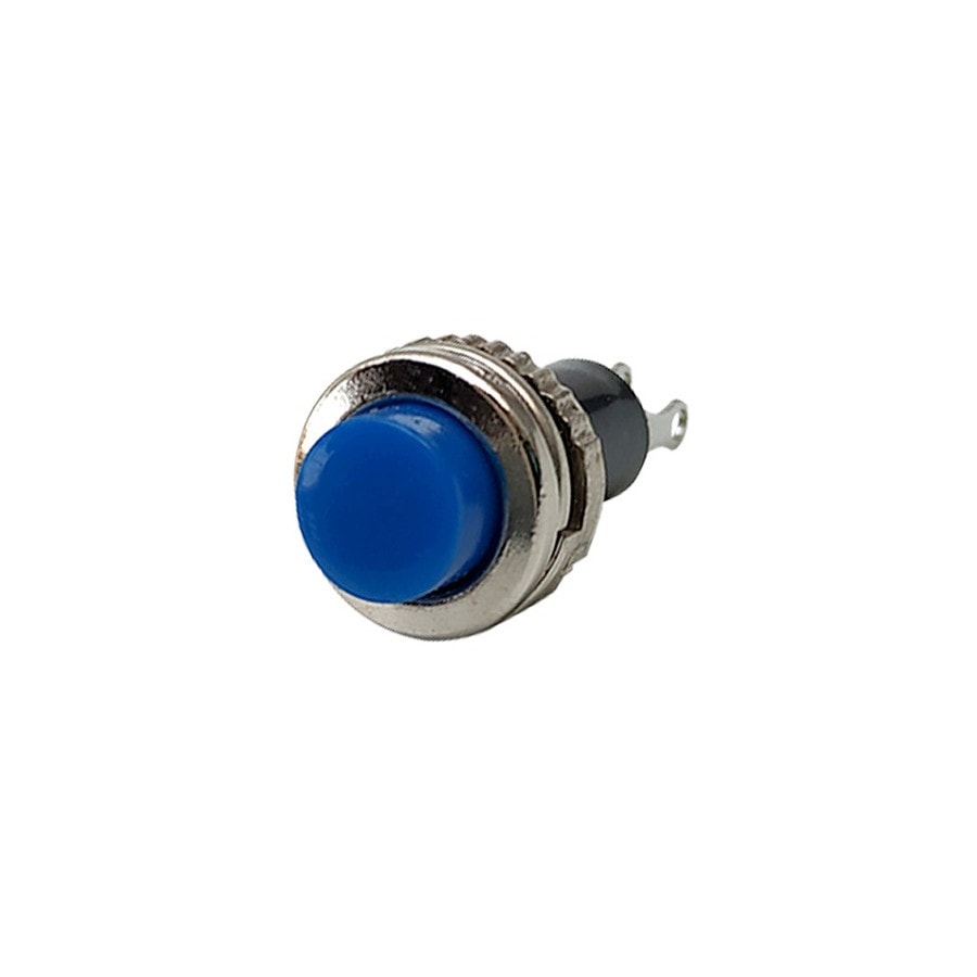 KTech Momentary Push-Button Switch — 3A 125V / 1.5A 250V · Blue