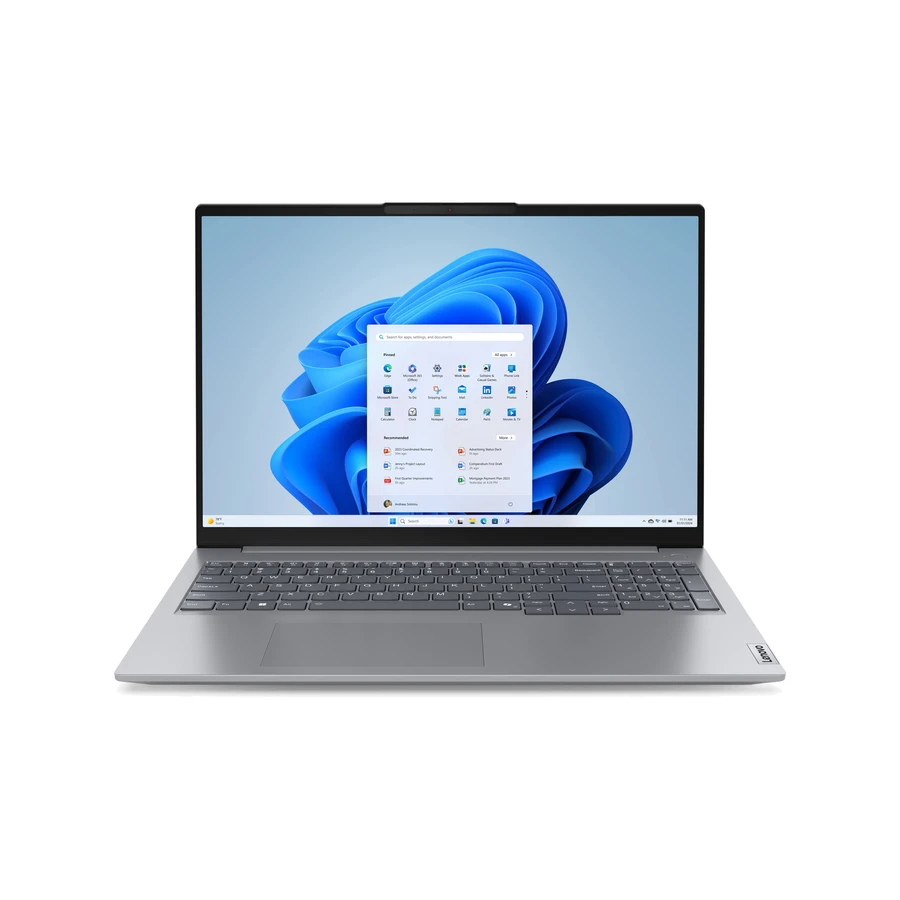 Lenovo ThinkBook 16 G7 ARP AMD Ryzen™ 5 7535HS Laptop 40.6 cm (16") WUXGA 16 GB DDR5-SDRAM 256 GB SSD Wi-Fi 6E (802.11ax) Windows 11 Pro Grey UK English
