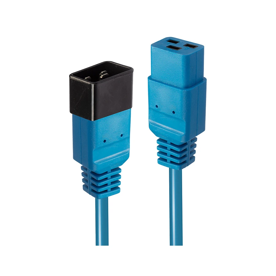 Lindy 3m IEC C19 to C20 Extension Cable, Blue