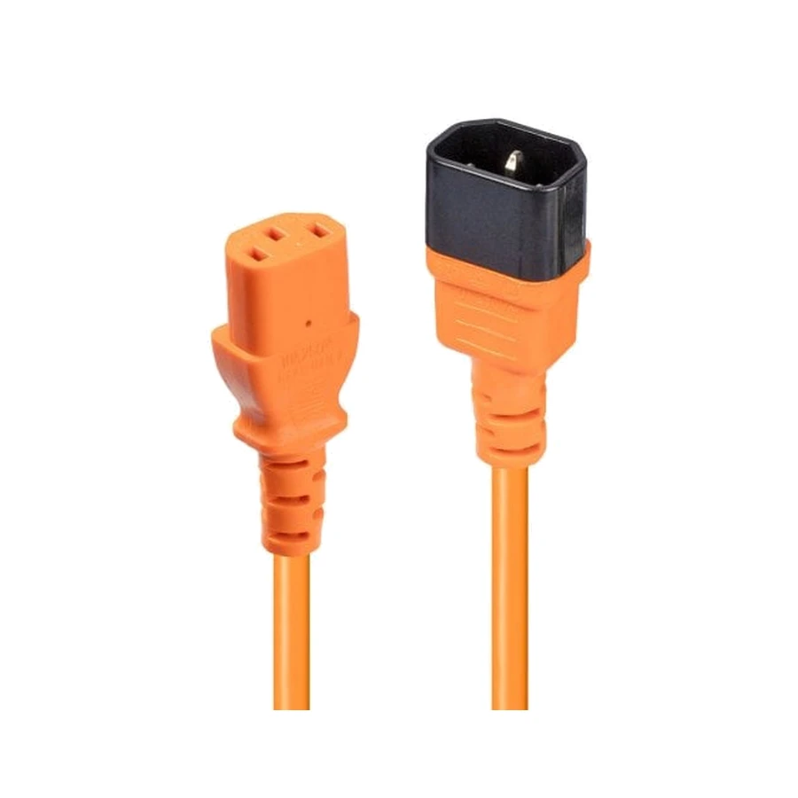 Lindy 1m IEC Extension Cable, Orange
