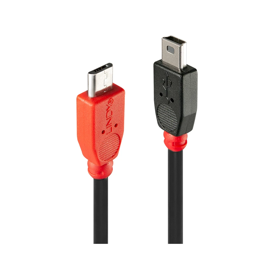 Lindy 1m USB 2.0 Type Micro-B to Mini-B OTG Cable