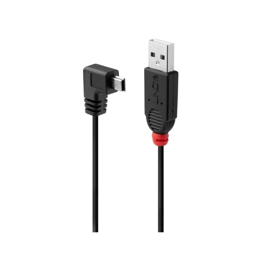 Lindy USB2.0 A/Mini-B 90 Degree 0.5m, product photo
