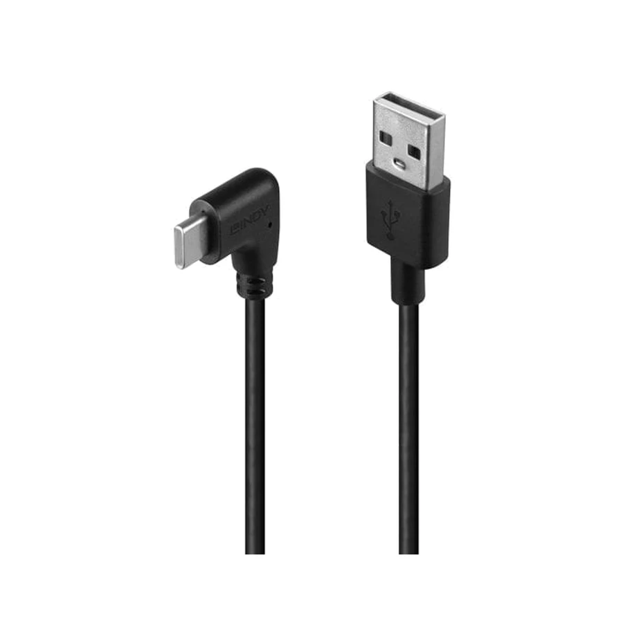 0.5m USB 2.0 Type-A to Right-Angled USB-C Cable