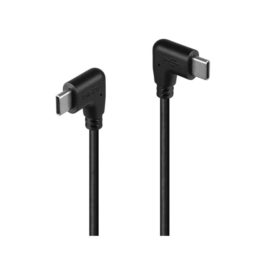 1m USB 2.0 Right-Angled USB-C to Right-Angled USB-C Cable
