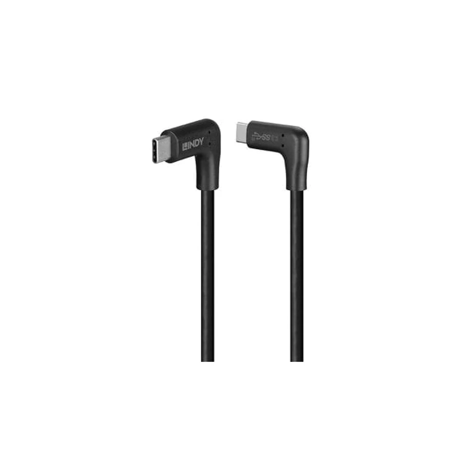 0.5m USB 3.2 Right-Angled USB-C to Right-Angled USB-C Cable, 10Gbps