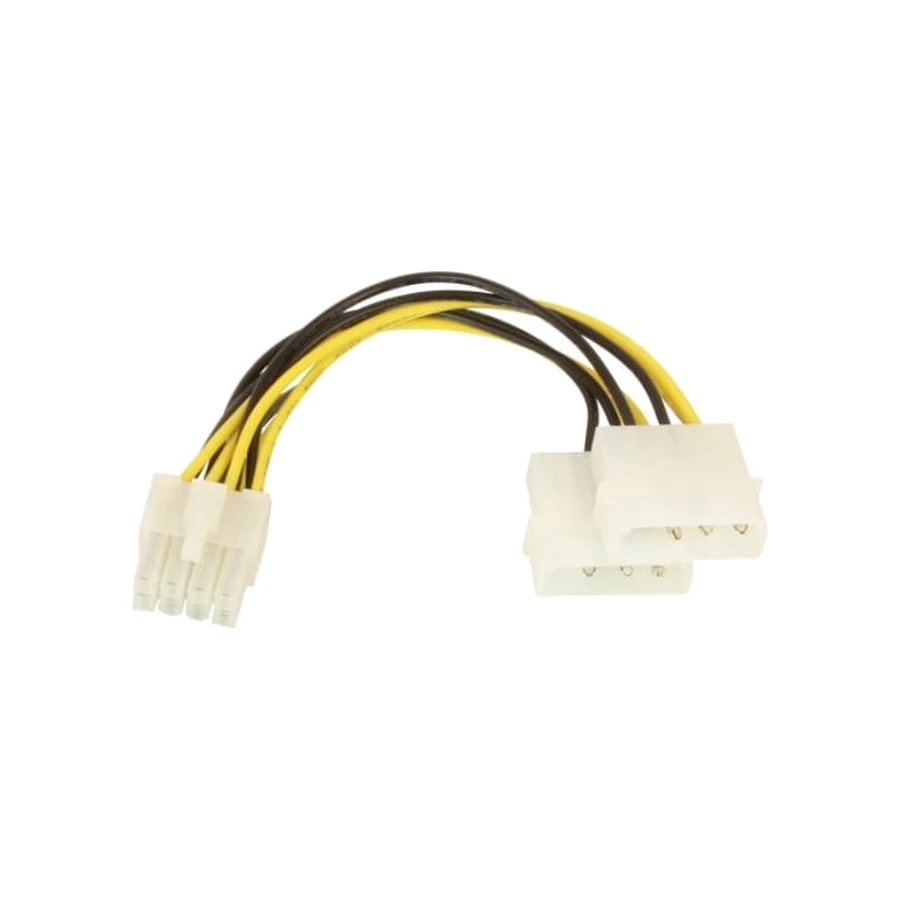 Lindy 0.15m, ATX Adapter Cable - 2 x LP4 Power Male to 8 Pin ATX Male