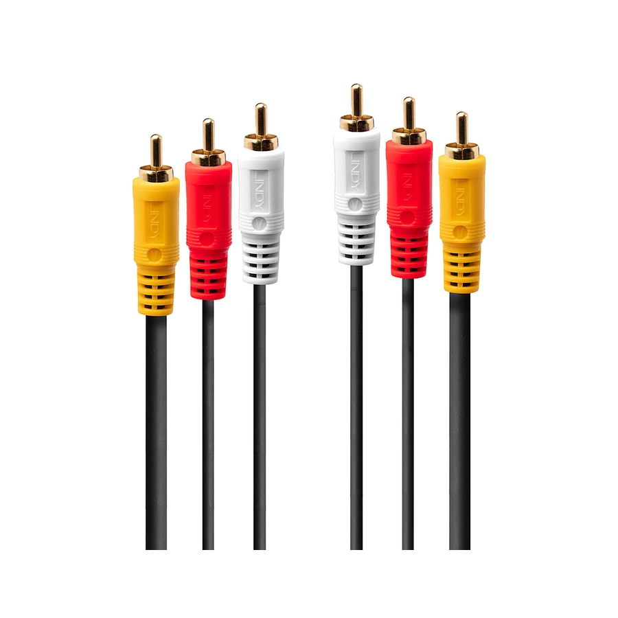 Lindy 2m Premium AV 3xPhono to 3xPhono Cable