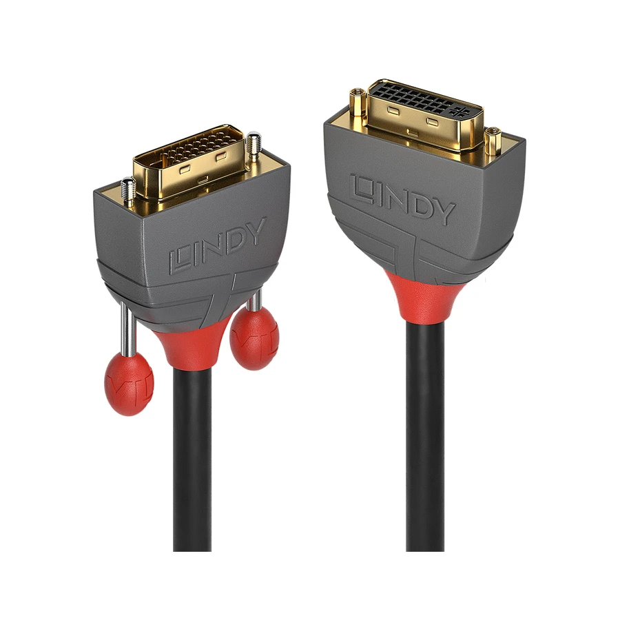Lindy 2m DVI-D Dual Link Extension Cable, Anthra Line
