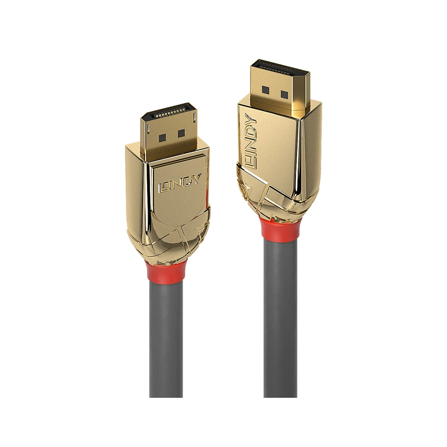 Lindy 10m DisplayPort 1.2 Cable, Gold Line