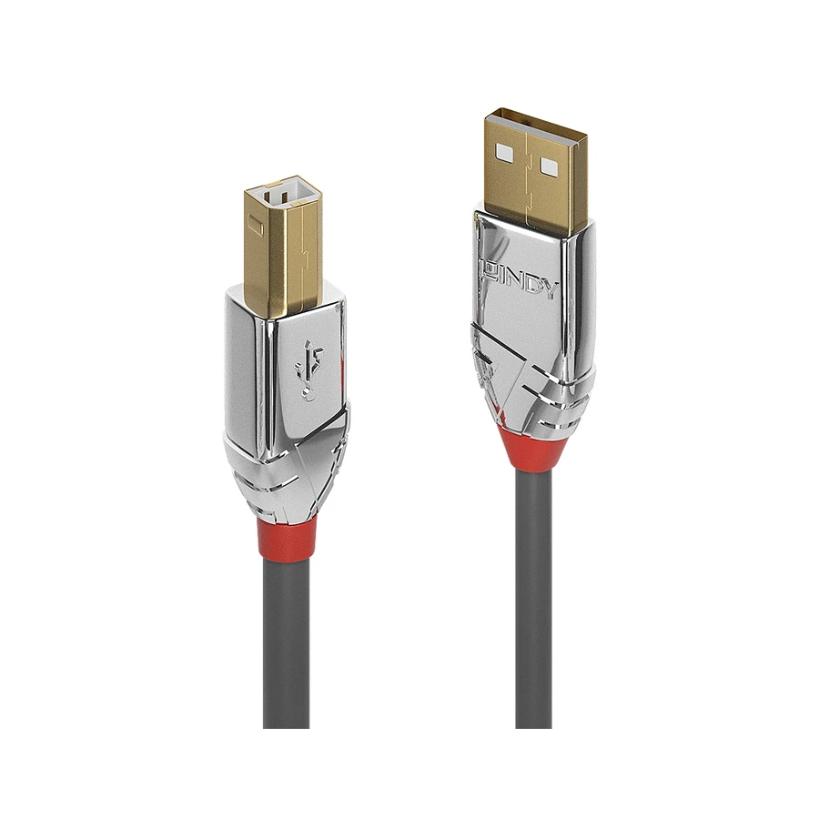 Lindy 2m USB 2.0 Type A to B Cable, Cromo Line