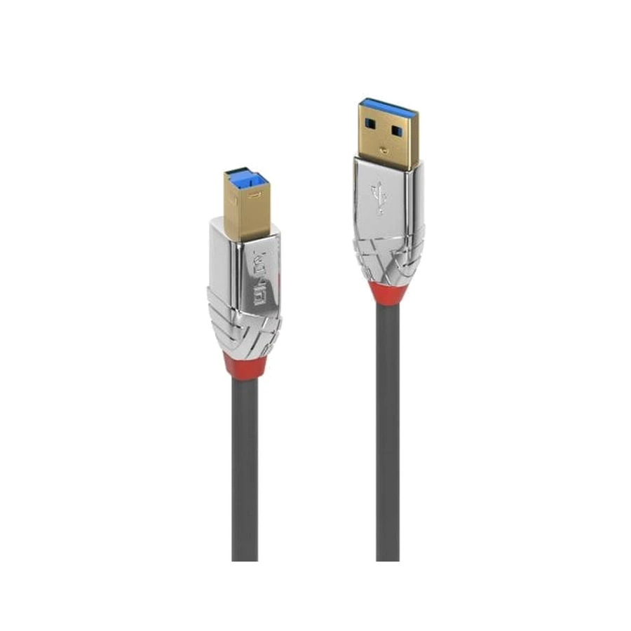 Lindy 1m USB 3.2 Type A to B Cable, 5Gbps, Cromo Line