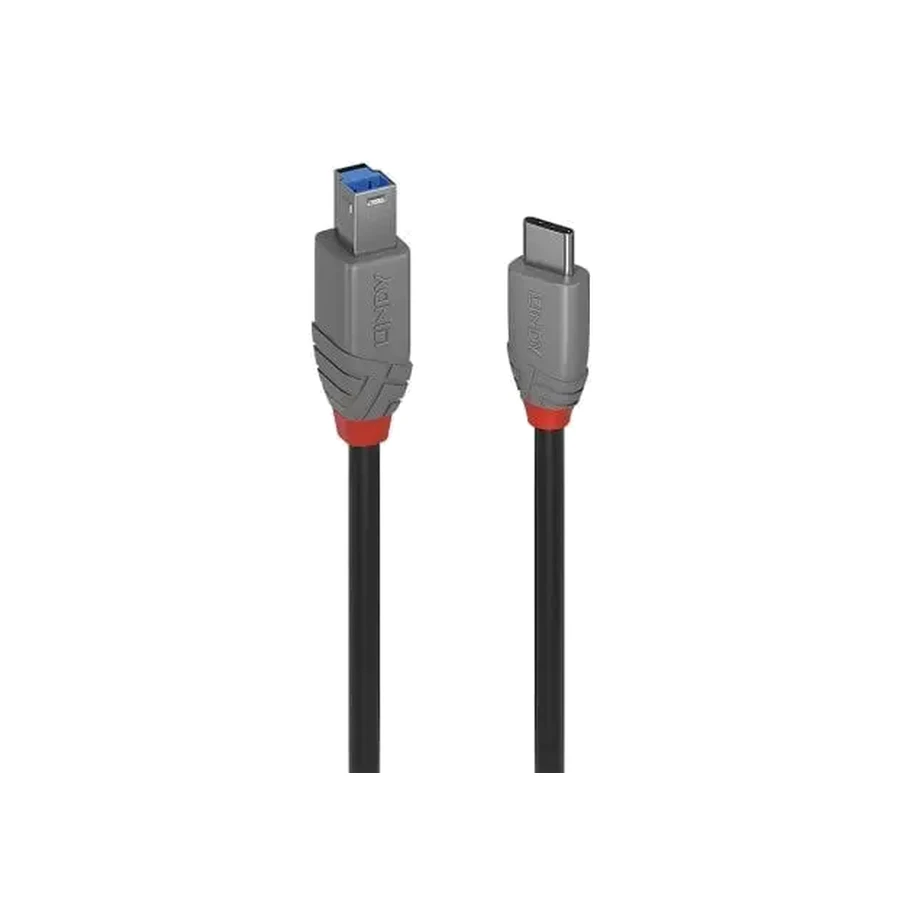 Lindy 2m USB 3.2 Type C to B Cable, Anthra Line