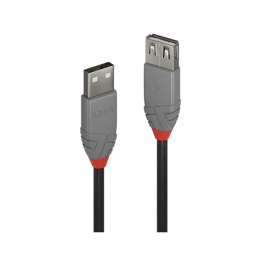 Lindy 5m USB 2.0 Type A Extension Cable, Anthra Line, product photo