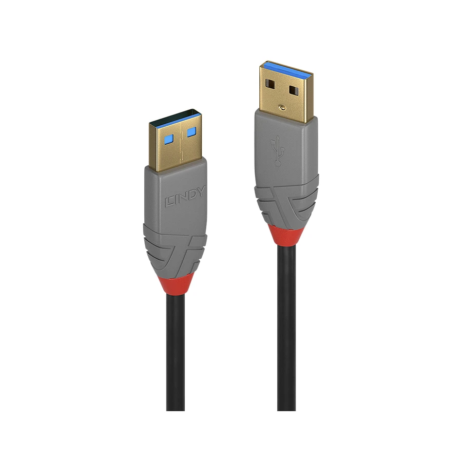 Lindy 2m USB 3.2 Type A Cable, 5Gbps, Anthra Line