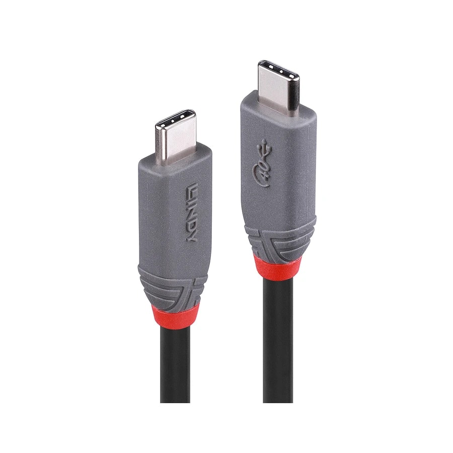 Lindy 0.8m USB 4 Type C Cable, 40Gbps, Anthra Line
