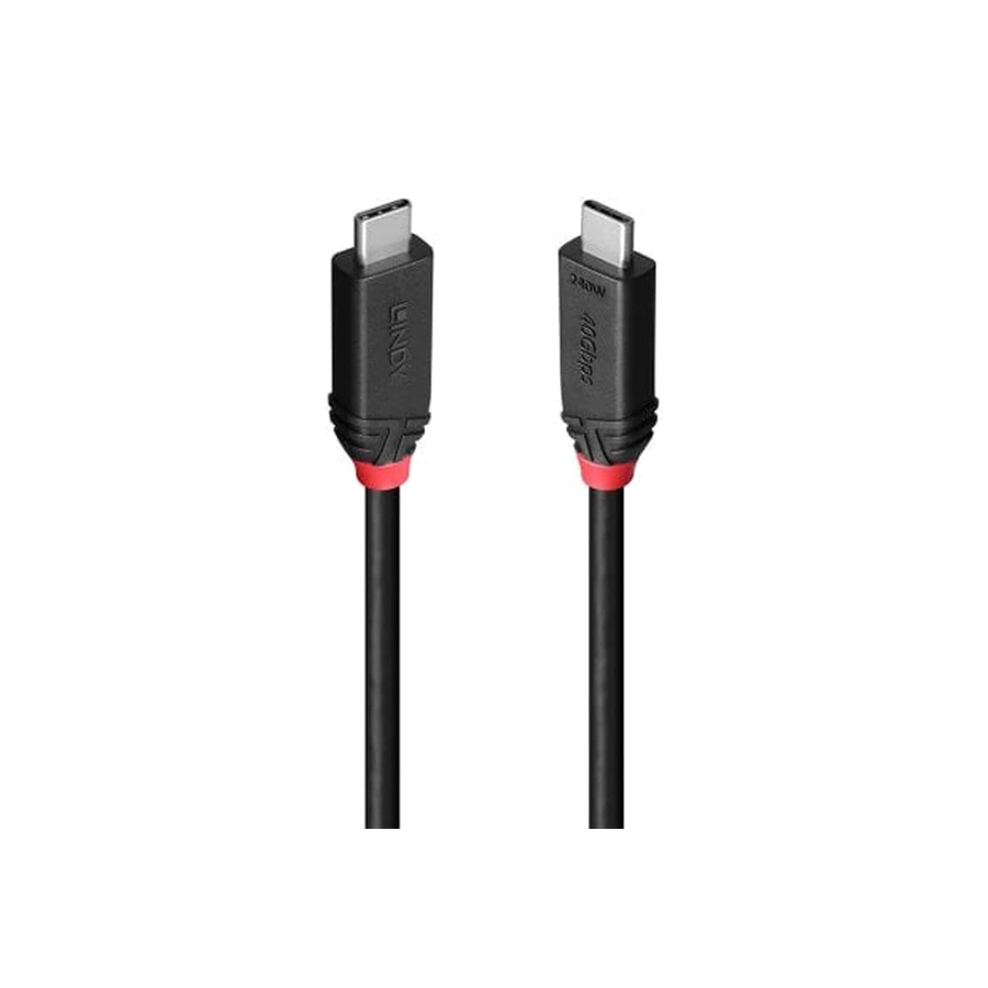1m USB4 240W Type C Cable, Black Line