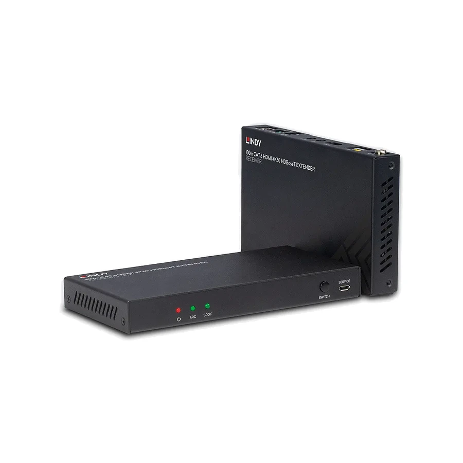 Lindy 100m Cat.6 HDMI 4K60, Audio, IR and RS-232 HDBaseT Extender