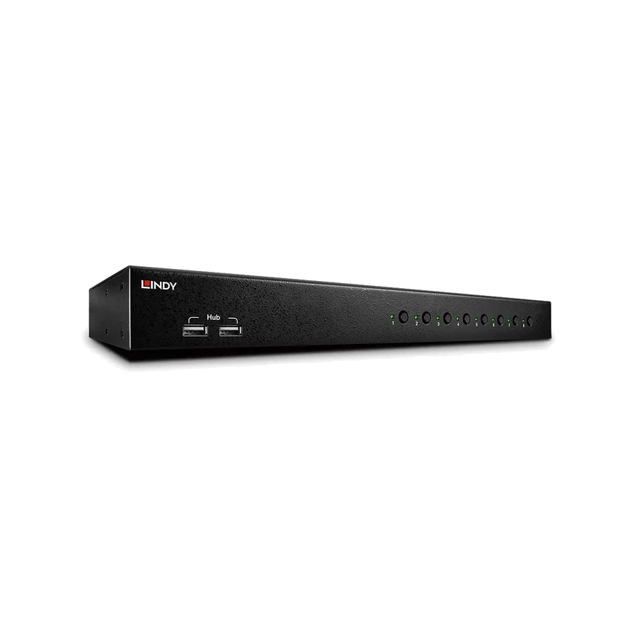 Lindy 8 Port DVI-I Single Link, USB 2.0 and Audio KVM Switch Pro