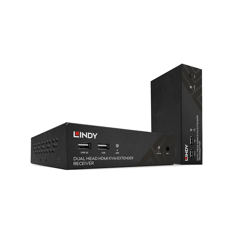 Lindy 100m Cat.6 Dual Head HDMI, USB and RS-232 Extender