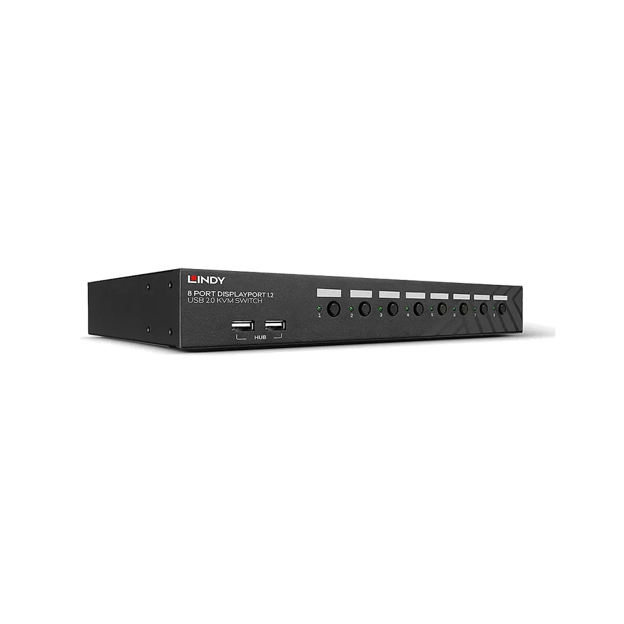 Lindy 8 Port DisplayPort 1.2, USB 2.0 and Audio KVM Switch