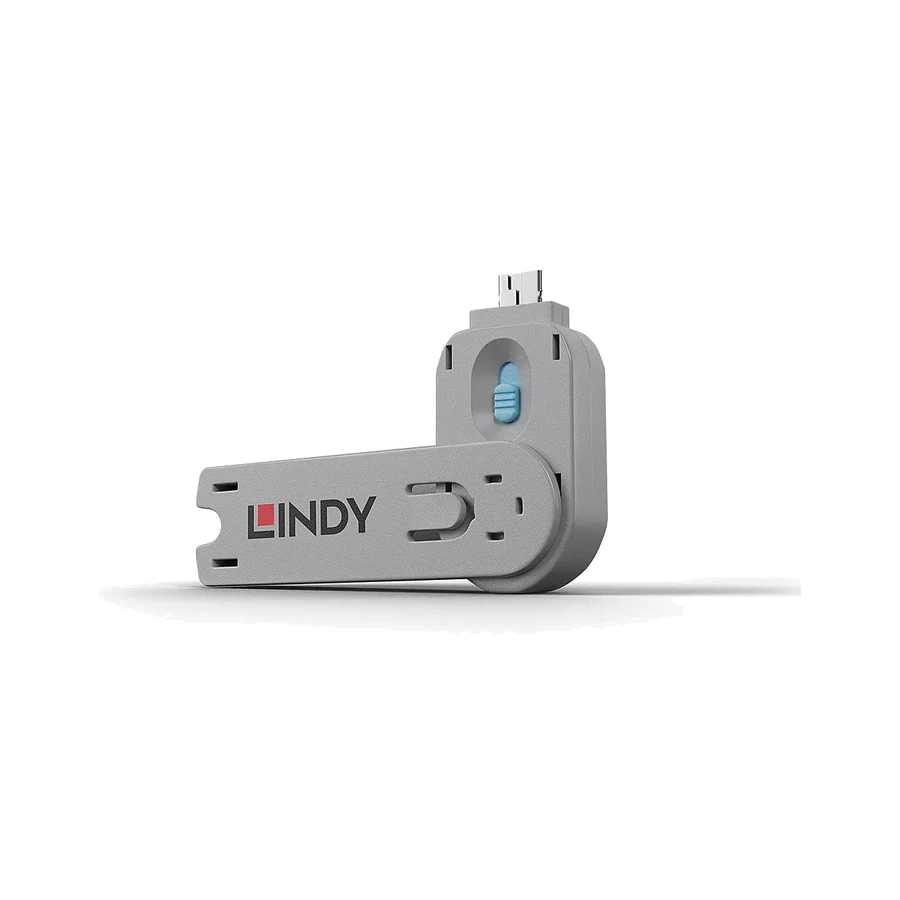 Lindy USB Type A Port Blocker Key, Blue