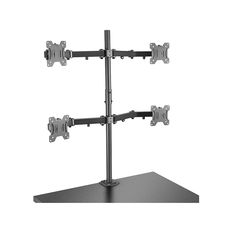 Lindy Quad Display Bracket with Pole and Desk Clamp