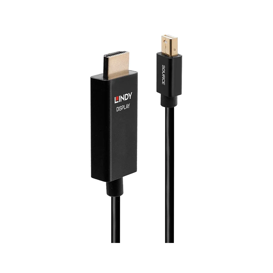 Lindy 2m Active Mini DisplayPort to HDMI Cable with HDR