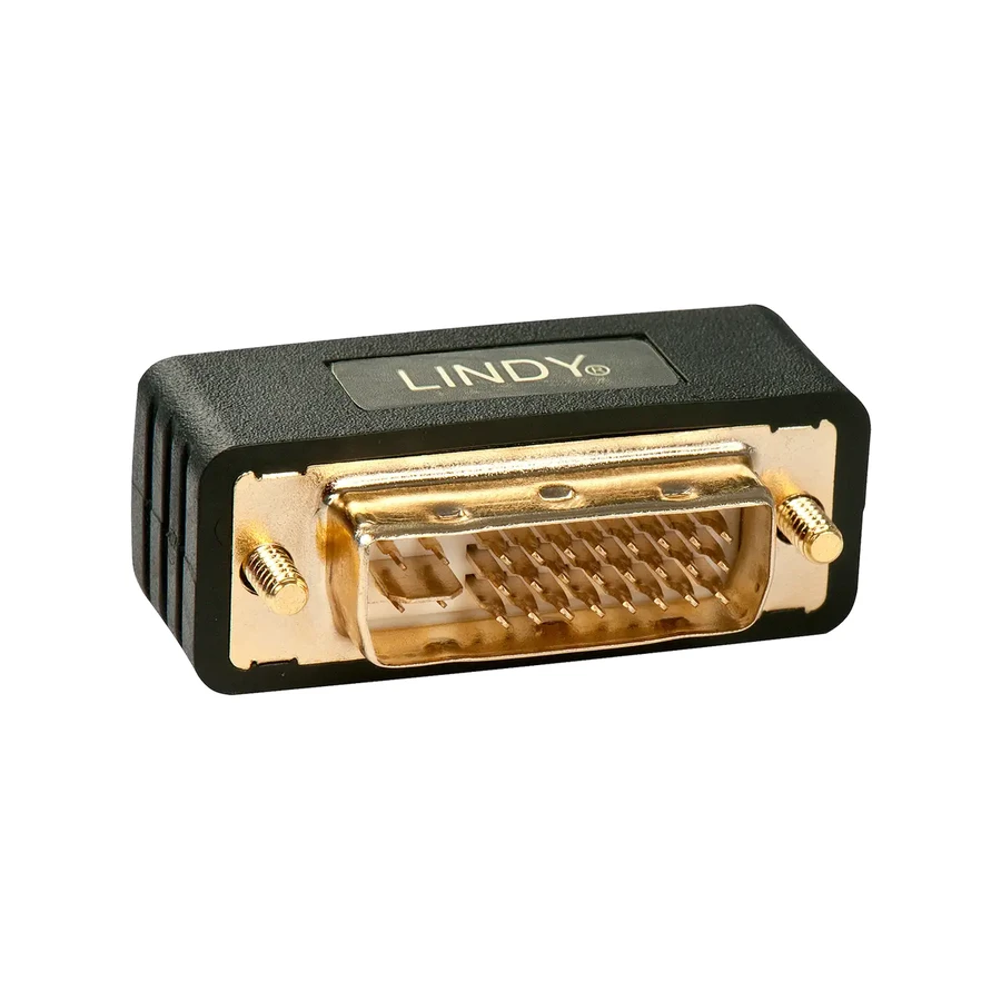 Lindy Premium DVI-I Coupler, Male to Female, product photo