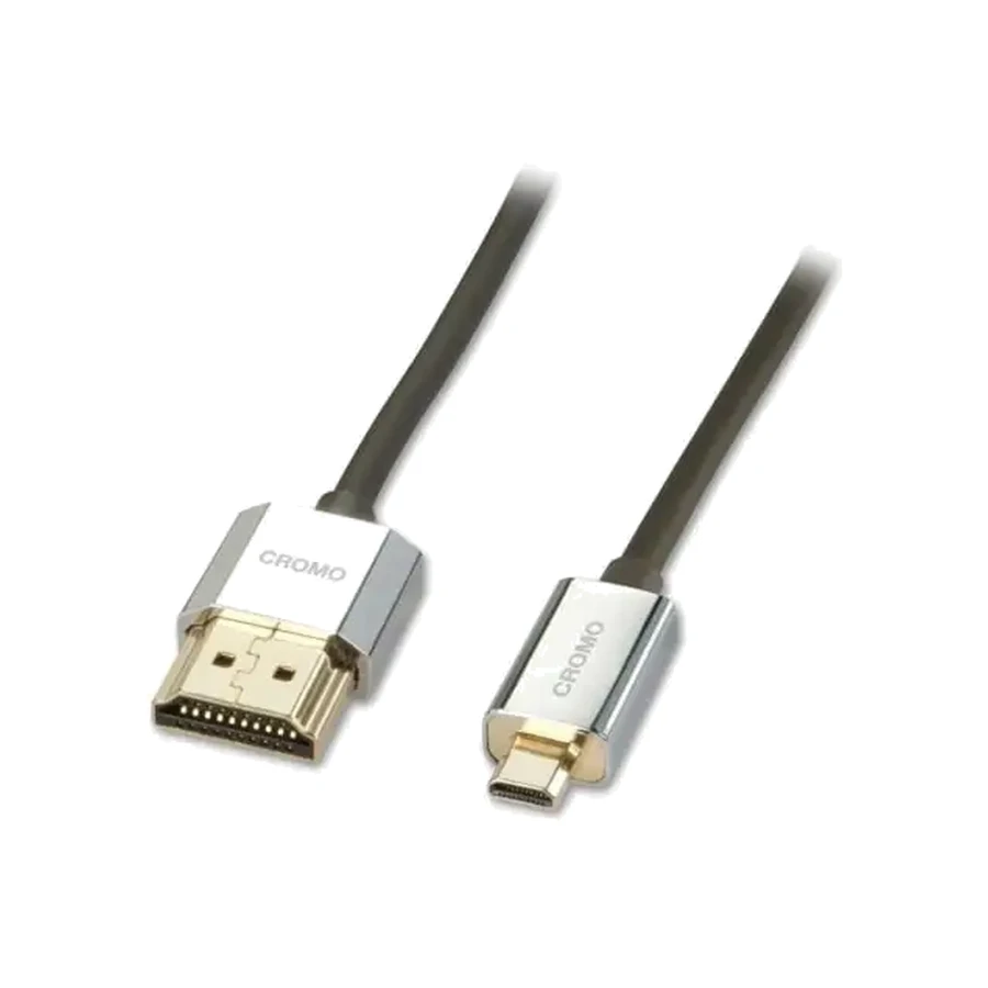 Lindy 1m CROMO Slim High Speed HDMI to Micro HDMI Cable with Ethernet