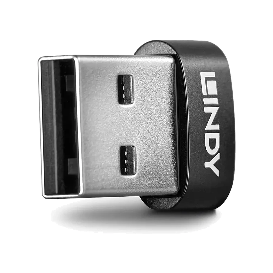 Lindy USB 2.0 Low Profile Type A to C Adapter, product photo