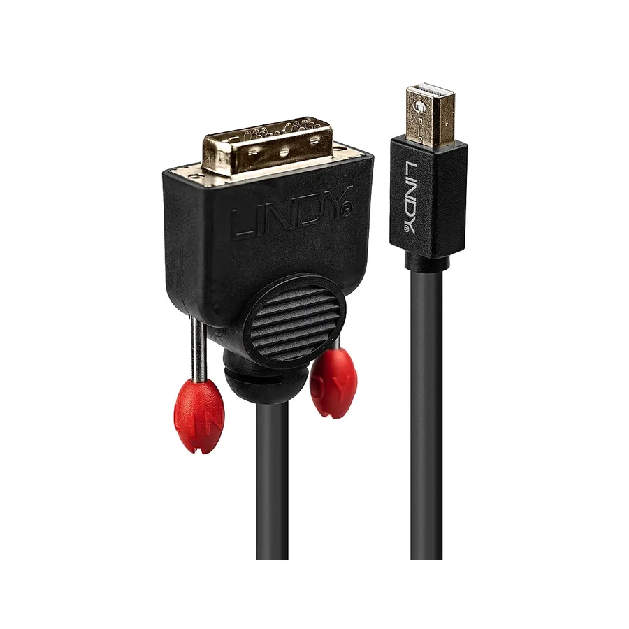 Lindy 2m Mini DisplayPort to DVI Cable, Black