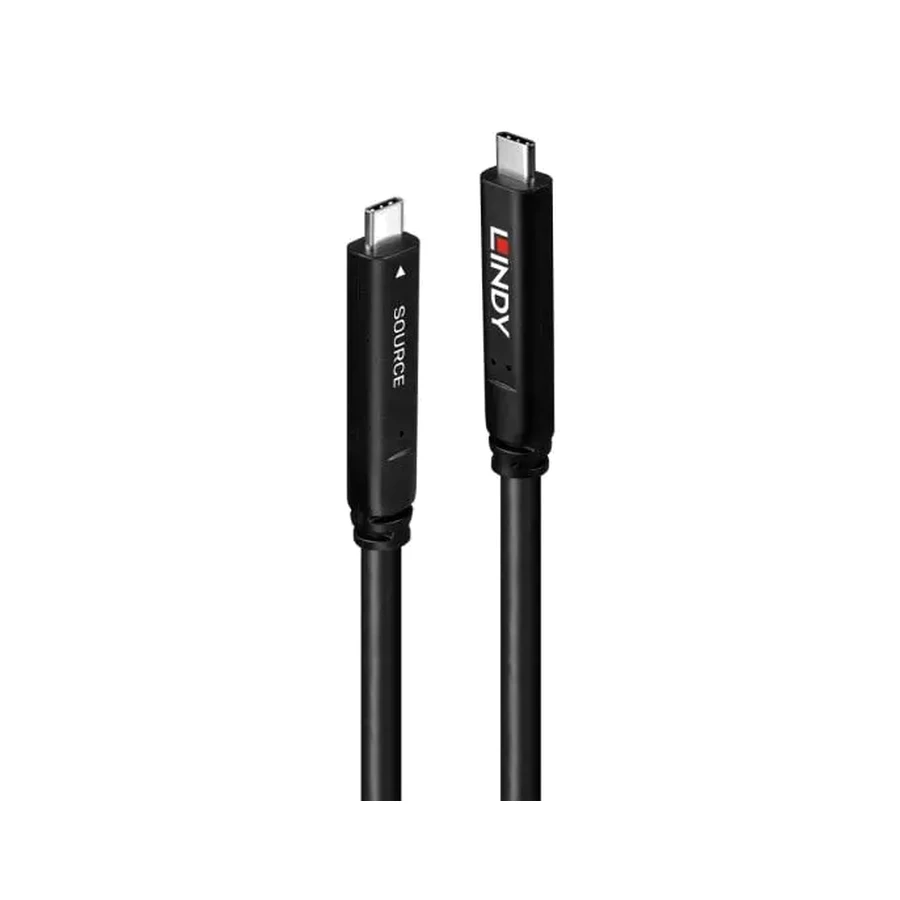 Lindy 10m USB 3.2 Gen 1 and DP 1.4 Type C Hybrid Cable