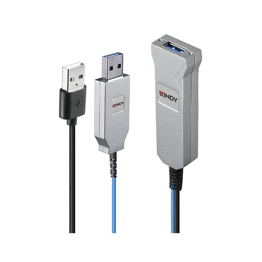 Lindy 30m Fibre Optic USB 3.0 Cable, product photo