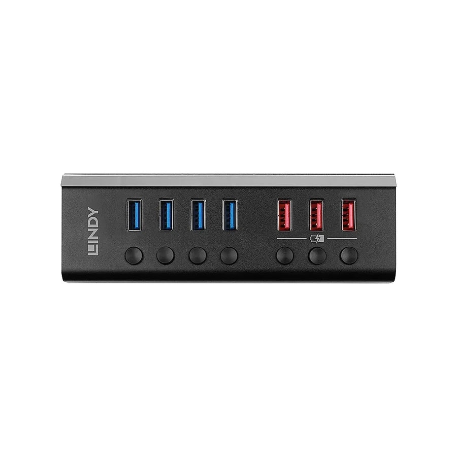 Lindy 4 Port USB 3.0 Hub with 3 Quick Charge 3.0 Ports