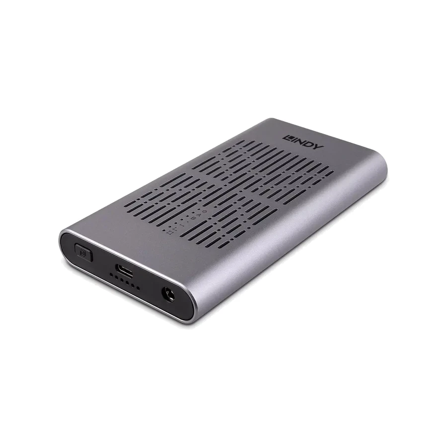 Lindy USB 3.2 Gen 2x2 Dual M.2 NVMe SSD Enclosure with Clone Feature