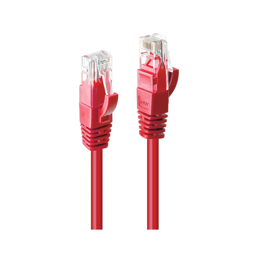 Lindy 1m Cat.6 U/UTP Network Cable, Red
