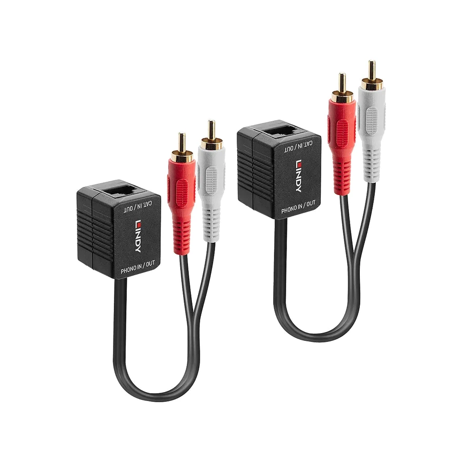 Lindy 500m Cat.6 Phono Analogue Audio Extender, product photo