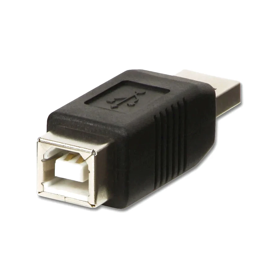 Lindy USB Adapter, USB A Male to B Female
