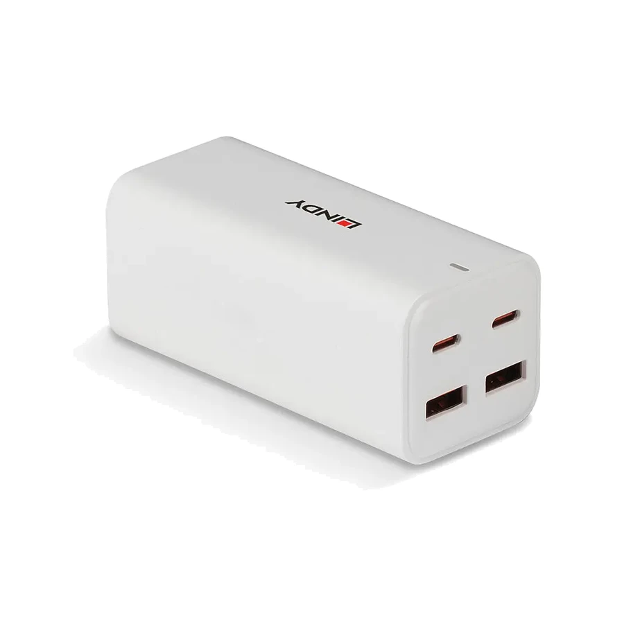 Lindy 100W 4-Port USB Type A & C GaN Charger