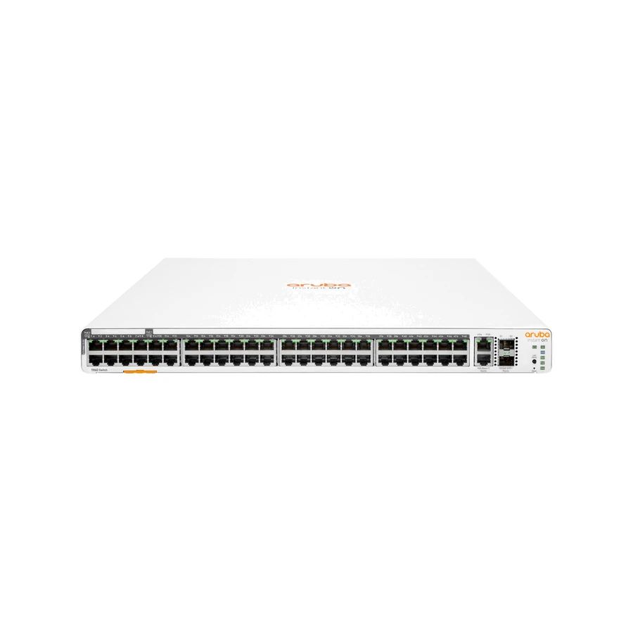 HPE Aruba Networking Networking Instant On Switch 40p Gigabit CL4 8p Gigabit CL6 PoE 2p 10GBT 2p SFP+ 600W 1960
