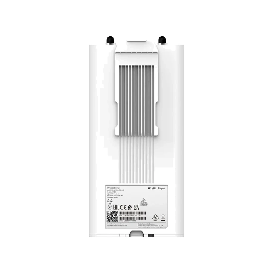 Ruijie Networks RG-AIRMETRO550G-B bridge/repeater Network bridge 867 Mbit/s White