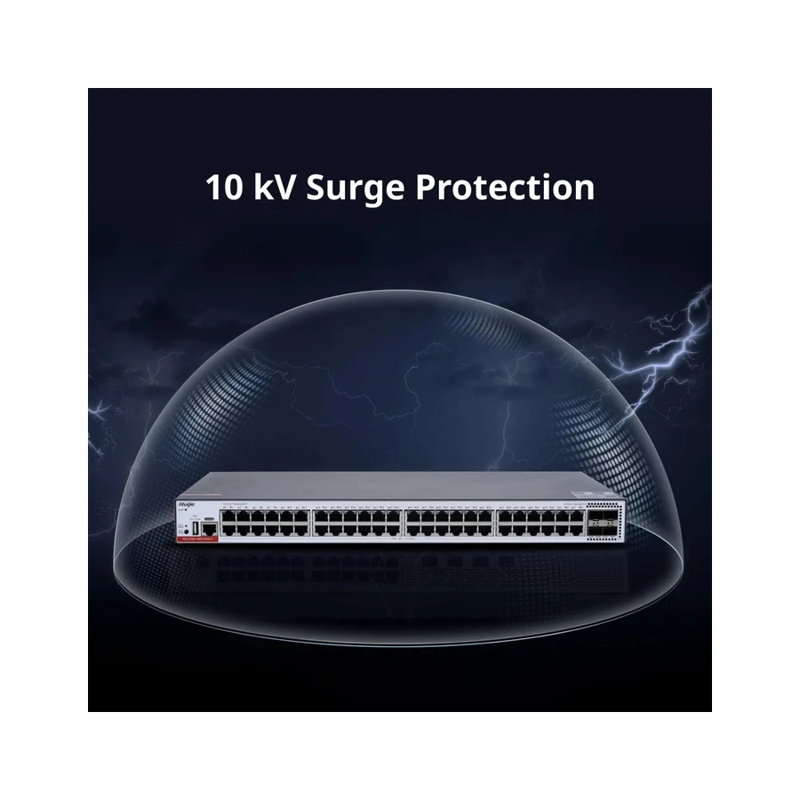 Ruijie Networks RG-CS83-48GT4XS-P network switch Managed L3 Gigabit Ethernet (10/100/1000) Power over Ethernet (PoE) 1U Grey