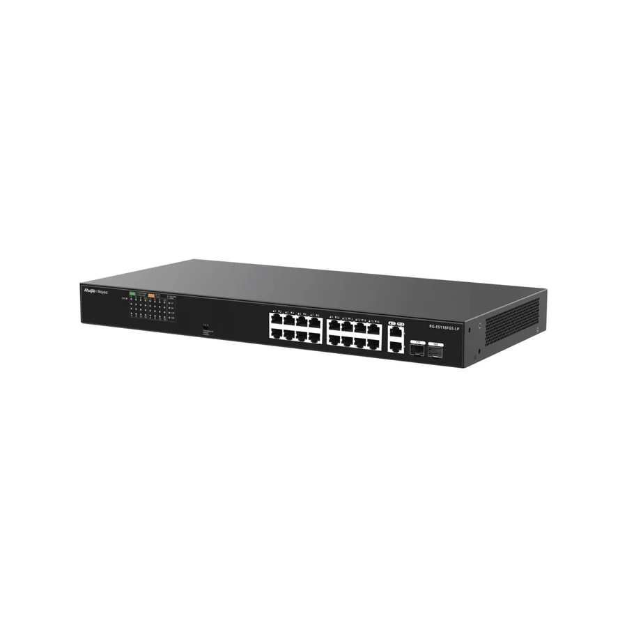 Ruijie Networks RG-ES118FGS-LP network switch Unmanaged L2 Fast Ethernet (10/100) Power over Ethernet (PoE) Black