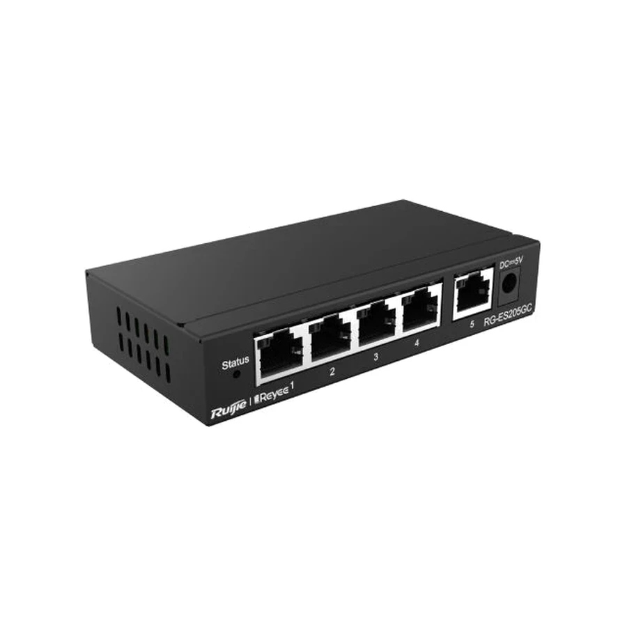 Ruijie Networks RG-ES205GC network switch Managed L2 Gigabit Ethernet (10/100/1000) Black