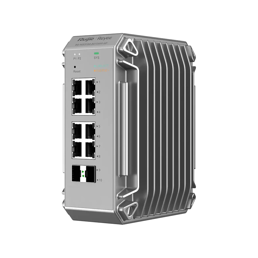 Ruijie Networks RG-NIS3100-8GT2SFP-HP network switch Managed L2 Gigabit Ethernet (10/100/1000) Power over Ethernet (PoE) Grey